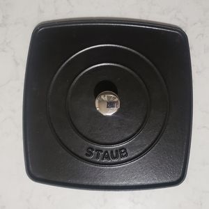 Staub Enameled Square Grill Press (30x30 cm) - Black